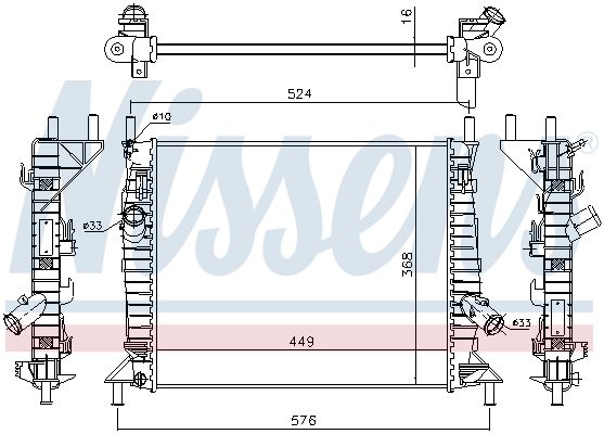 NISSENS Hladnjak, hlađenje motora