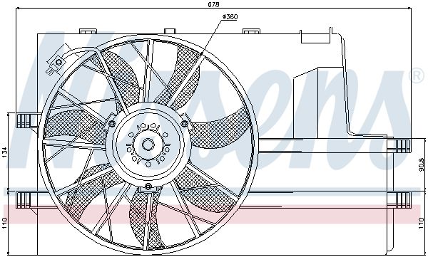 NISSENS Ventilator, hlađenje motora