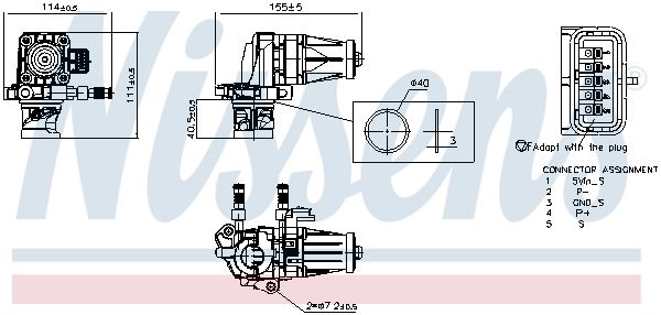 NISSENS Hladnjak, sustav za recirkulaciju ispušnih plinova