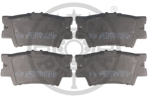 OPTIMAL Komplet kočionih obloga, disk-kočnica