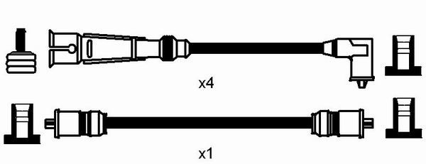 RC-VW1101  NGK Komplet vodova paljenja