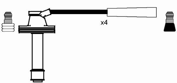 RC-RN608  NGK Komplet vodova paljenja
