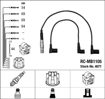 RC-MB1105  NGK Komplet vodova paljenja