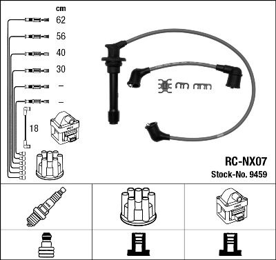 RC-NX07  NGK Komplet vodova paljenja
