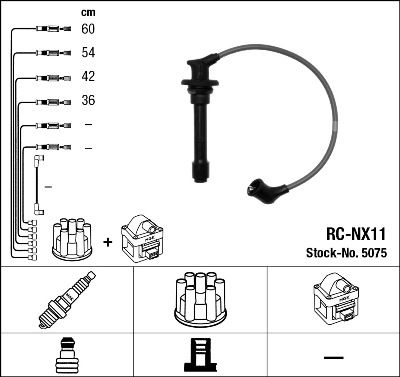 RC-NX11  NGK Komplet vodova paljenja
