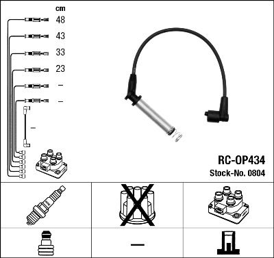 RC-OP434  NGK Komplet vodova paljenja
