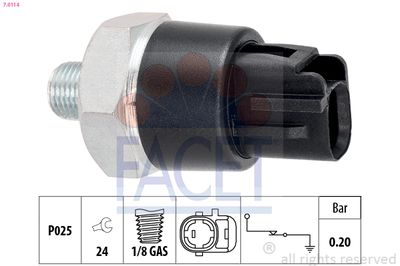 FACET Prekidač tlaka ulja