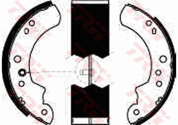 TRW Komplet kočionih papuča