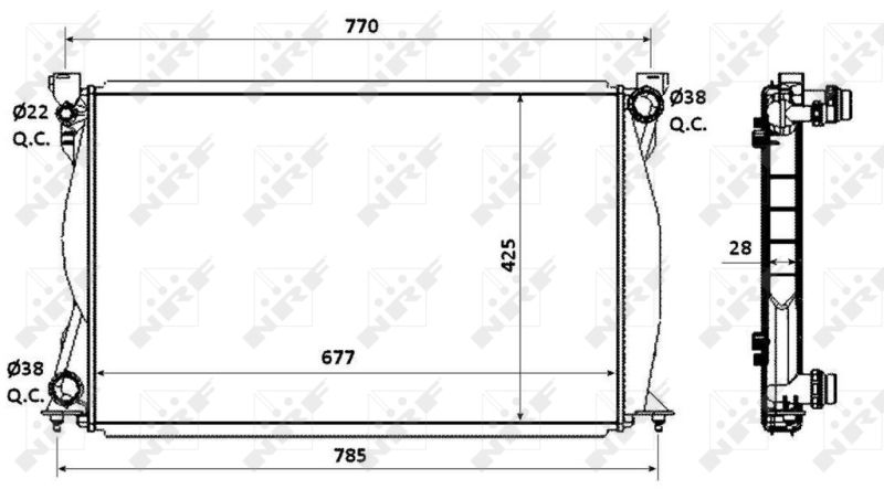 NRF Hladnjak, hlađenje motora
