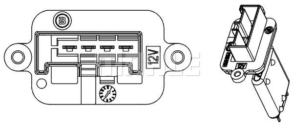 MAHLE Otpornik, ventilator unutrašnjeg prostora