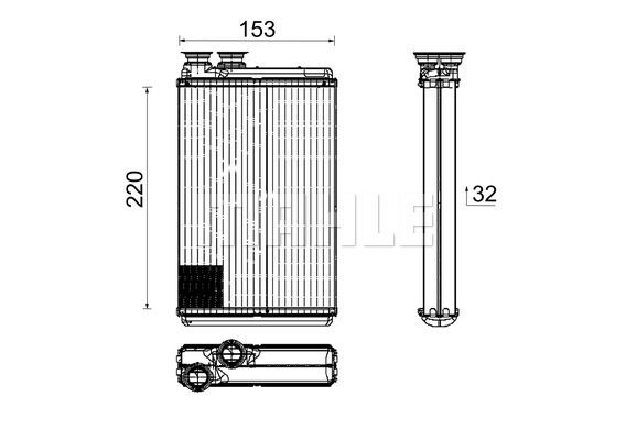 MAHLE Izmjenjivač topline, grijanje unutrašnjeg prostora
