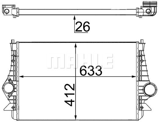 MAHLE Hladnjak zraka punjenja