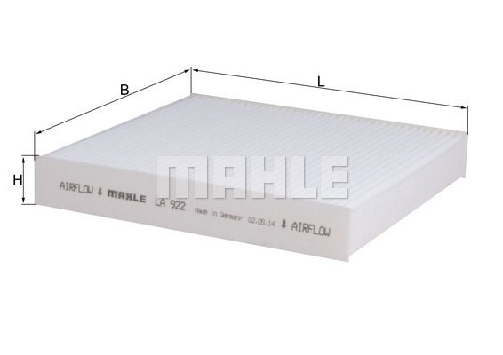 MAHLE ORIGINAL Filtar, zrak unutarnjeg prostora