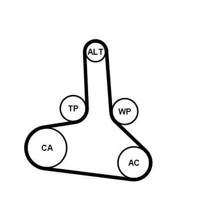 CONTINENTAL CTAM Zupčasti remen