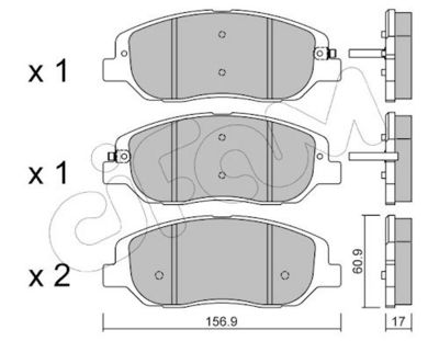 CIFAM Komplet kočnih obloga, disk kočnica