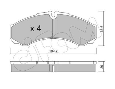CIFAM Komplet kočnih obloga, disk kočnica