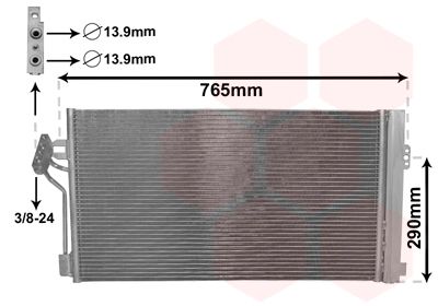 VAN WEZEL Kondenzator, klima-uređaj