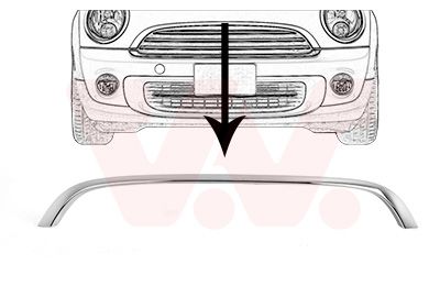 VAN WEZEL Ukrasna/zaštitna letvica, rešetka hladnjaka
