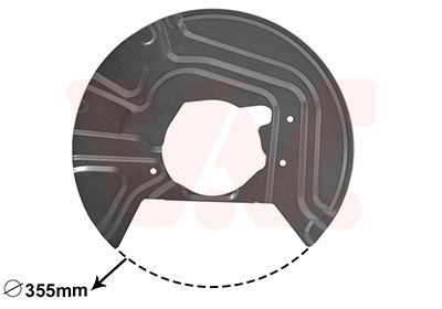 VAN WEZEL Lim za zaštitu od prskanja, kočni disk