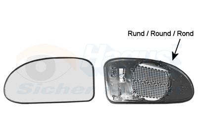 VAN WEZEL Staklo za retrovizor, vanjski retrovizor