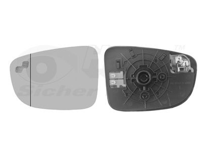 VAN WEZEL Staklo za retrovizor, vanjski retrovizor