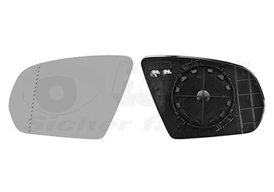 VAN WEZEL Staklo za retrovizor, vanjski retrovizor