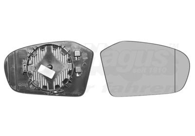 VAN WEZEL Staklo za retrovizor, vanjski retrovizor