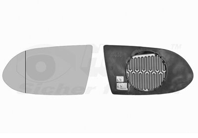 VAN WEZEL Staklo za retrovizor, vanjski retrovizor