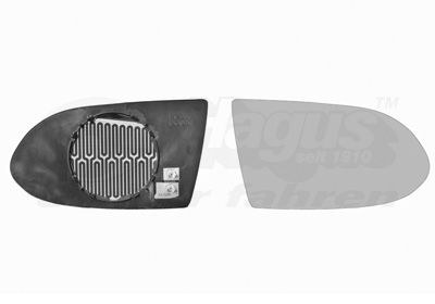 VAN WEZEL Staklo za retrovizor, vanjski retrovizor