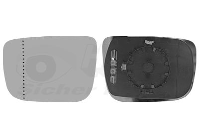 VAN WEZEL Staklo za retrovizor, vanjski retrovizor