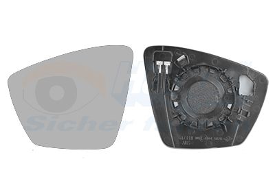 VAN WEZEL Staklo za retrovizor, vanjski retrovizor