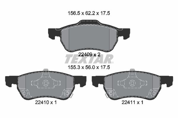 Textar Komplet kočionih obloga, disk-kočnica