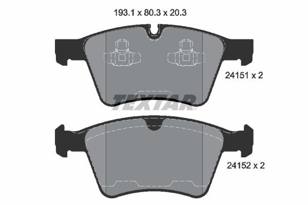 Textar Komplet kočionih obloga, disk-kočnica