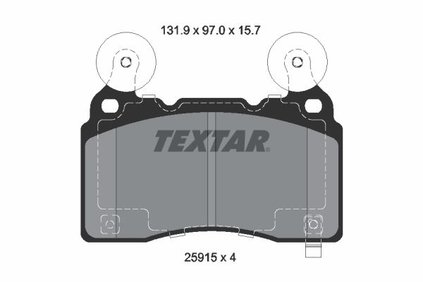 TEXTAR Komplet kočnih obloga, disk kočnica