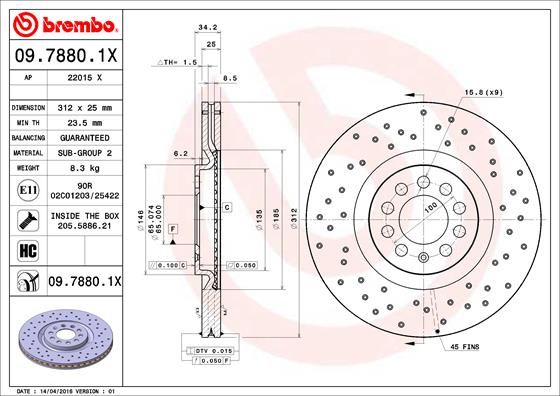 BREMBO Kočioni disk