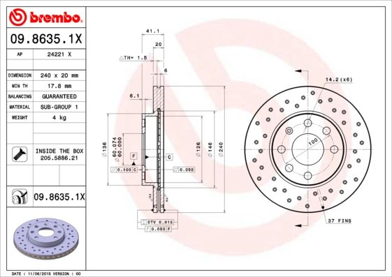 BREMBO Kočioni disk