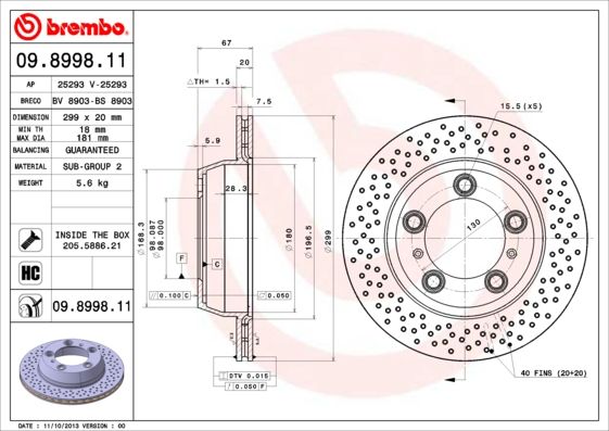 BREMBO Kočioni disk