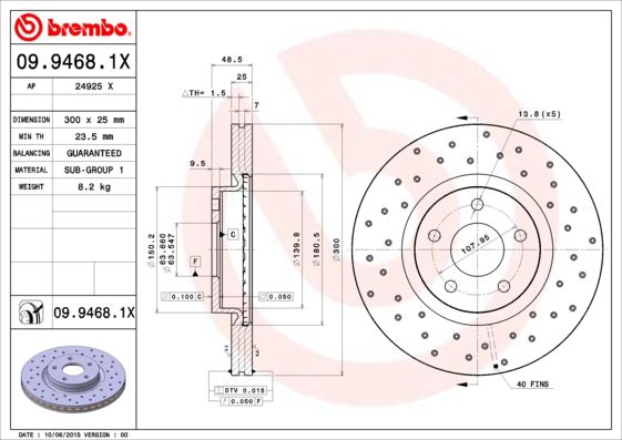 BREMBO Kočioni disk