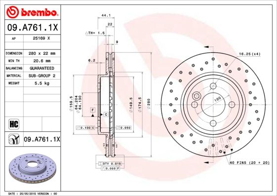 BREMBO Kočioni disk