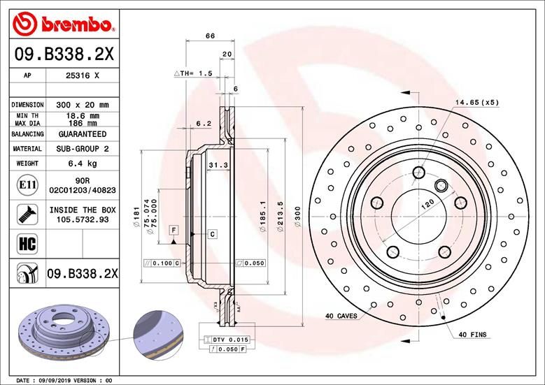 BREMBO Kočioni disk