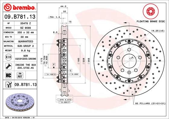 BREMBO Kočioni disk