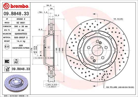 BREMBO Kočioni disk