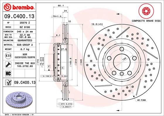 BREMBO Kočioni disk