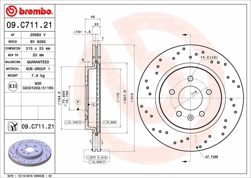 BREMBO Kočni disk
