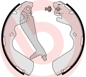 BREMBO Komplet kočionih papuča