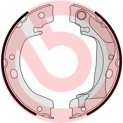 BREMBO Komplet kočionih papuča, parkirna kočnica