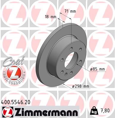ZIMMERMANN Kočni disk